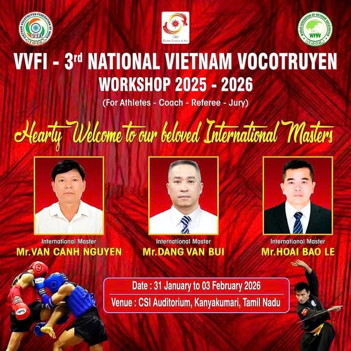 TẬP HUẤN VÕ CỔ TRUYỀN VIỆT NAM (VOCOTRUYEN) TẠI ẤN ĐỘ VÀ NAM Á — hình 4