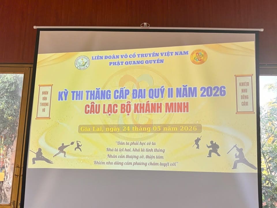 KÌ THI THĂNG CẤP ĐAI SƠ ĐẲNG LẦN I NĂM 2026 - CLB VCT KHÁNH MINH- Gia Lai