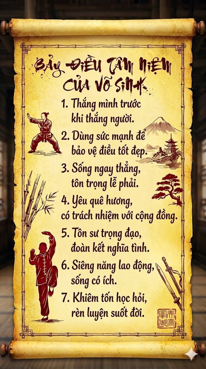 BẢY TÂM NIỆM CỦA VÕ SINH ( nên có)