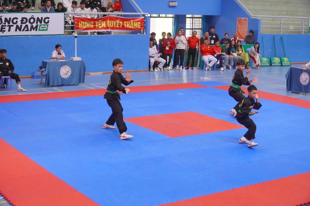 HÌNH ẢNH VÒNG CHUNG KẾT NỘI DUNG QUYỀN THUẬT - GIẢI THỂ THAO HỌC SINH PHỔ THÔNG TOÀN QU… — hình 83