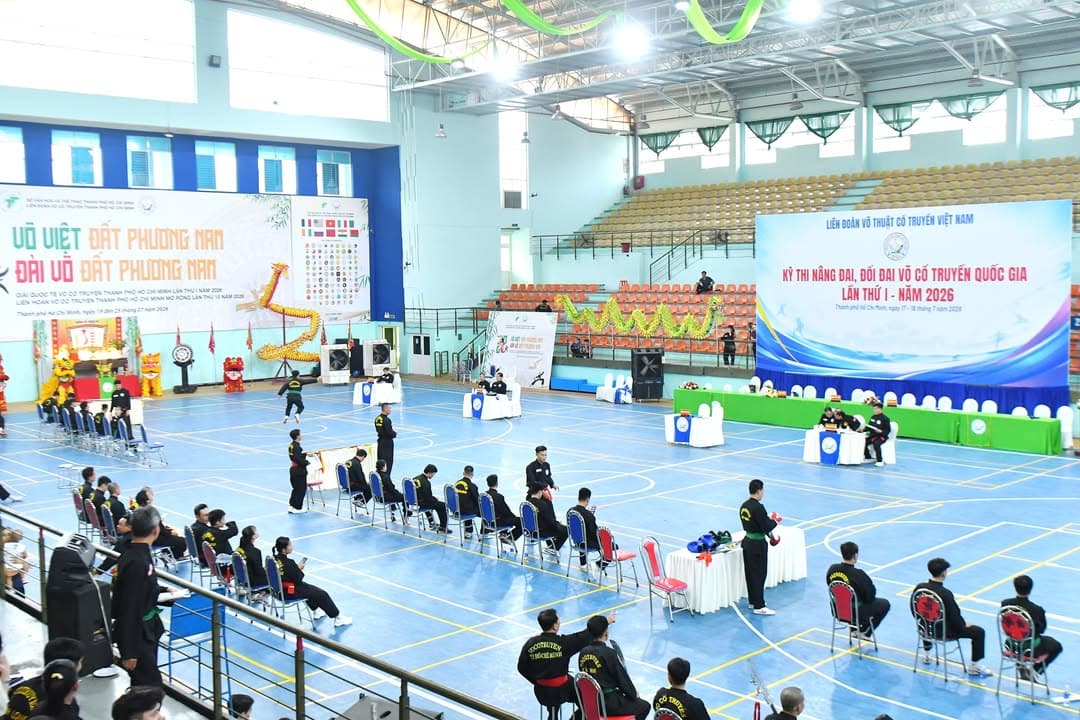 CẬP NHẬT HÌNH ẢNH TẠI KỲ THI NÂNG ĐAI, ĐỔI ĐAI VÕ CỔ TRUYỀN QUỐC GIA LẦN THỨ I - NĂM 20… — hình 67